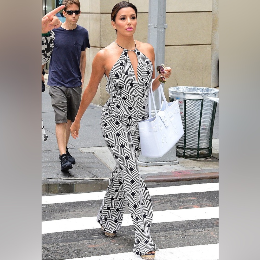Diane Von Furstenberg Black and White Jumpsuit